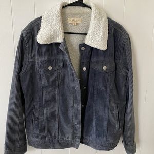 PacSun | Corduroy Jacket with sherpa trim lining